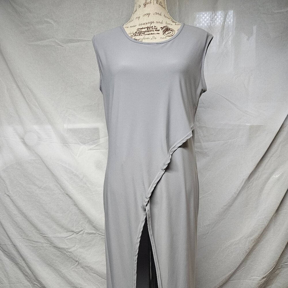 3/$25 Tunic - long, sleeveless, open slit from waist area